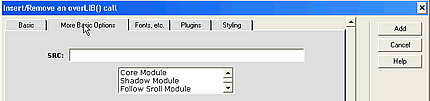 Selecting modules